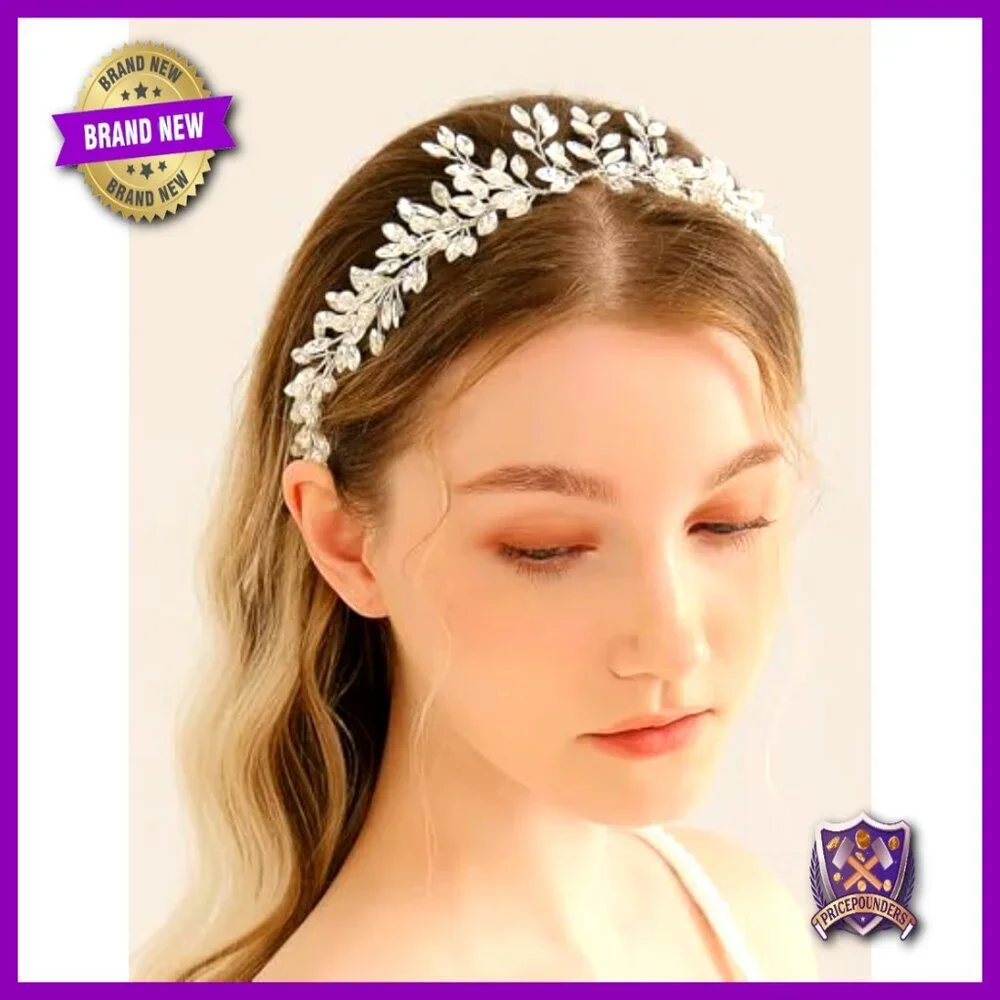 Handmade Crystal Pearl Hair Vine Headband Wedding Bridal Accessory